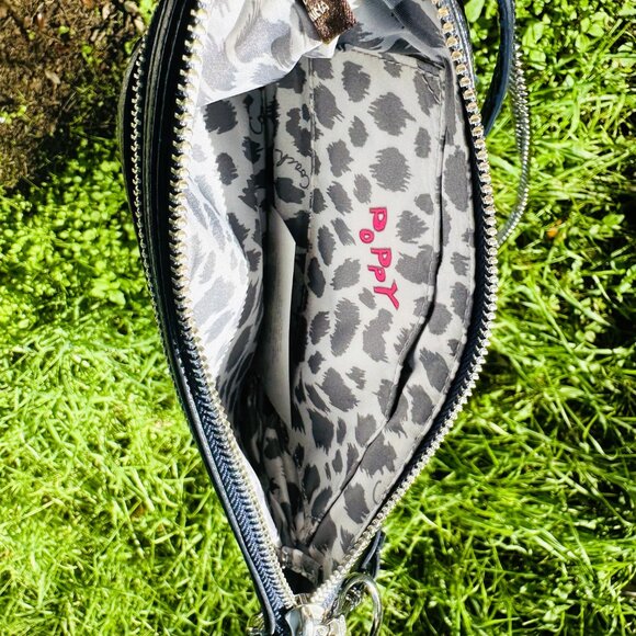 VTG Y2K Coach XL Poppy Sequin Wristlet Sapphire Blue Sparkle Purse Wallet - Picture 8 of 16